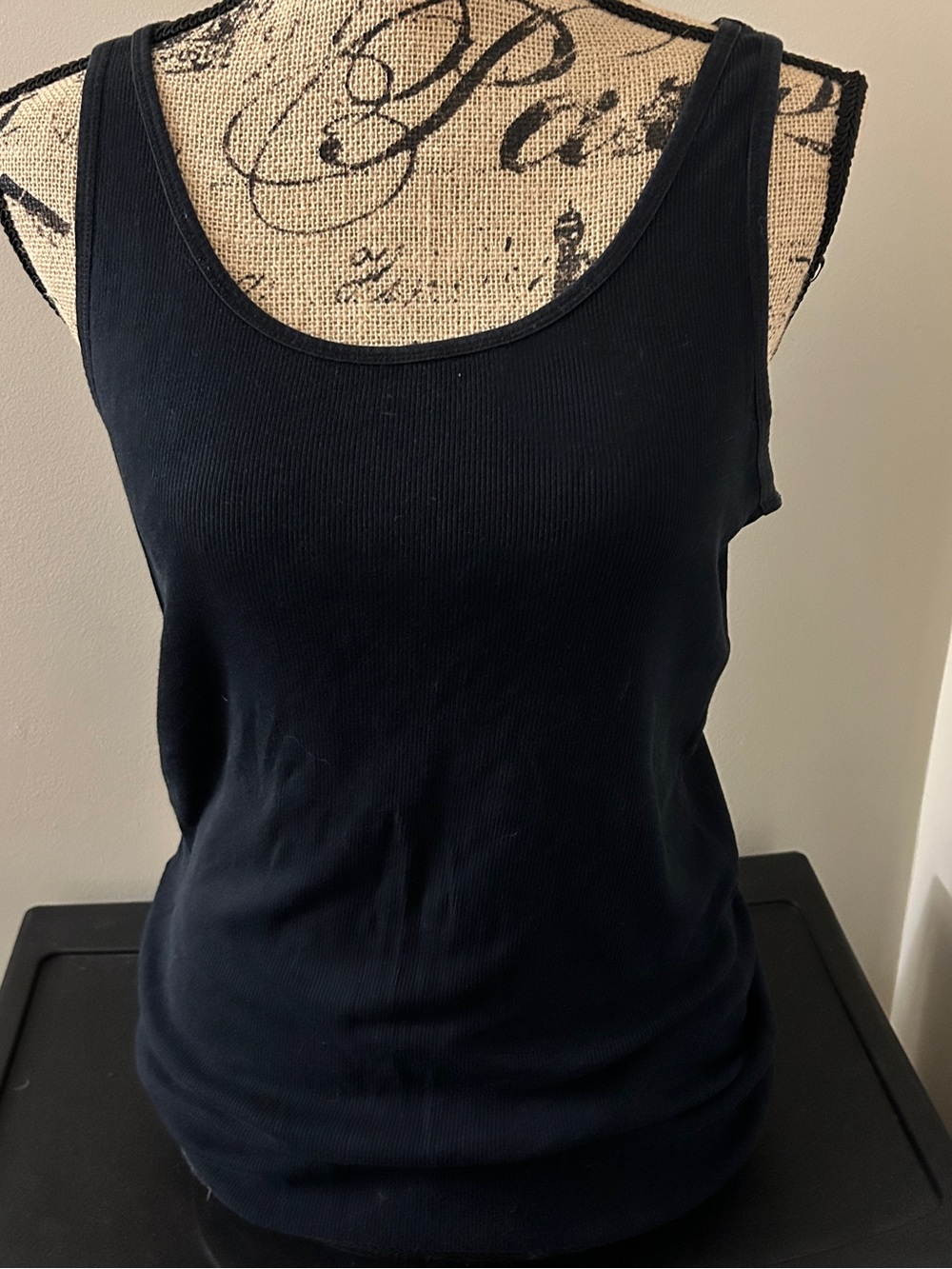 Sonoma Everyday Tank Women's Black Ribbed Tank Top
